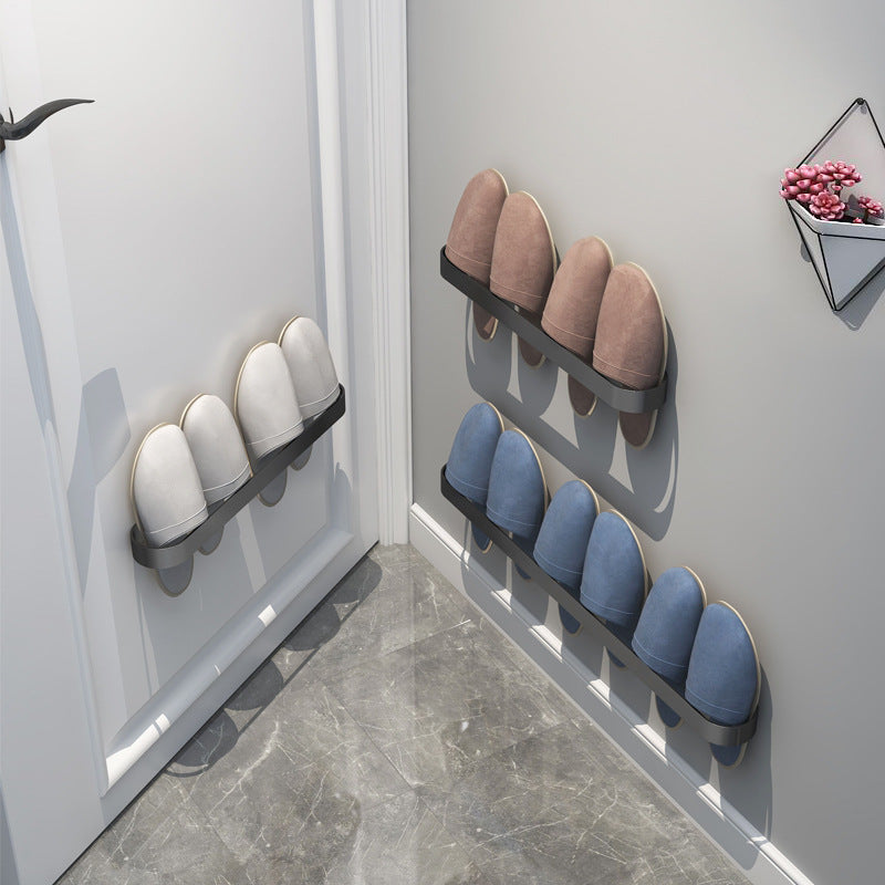 Wall-mounted Space Aluminum Bathroom Shoe Storage Rack