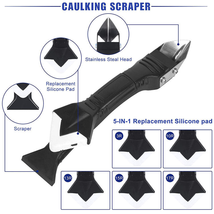 Caulking Tool Metal Scraper Nozzle Smear Grout