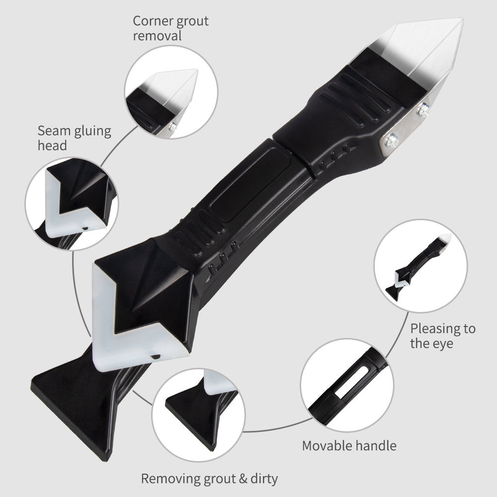 Caulking Tool Metal Scraper Nozzle Smear Grout