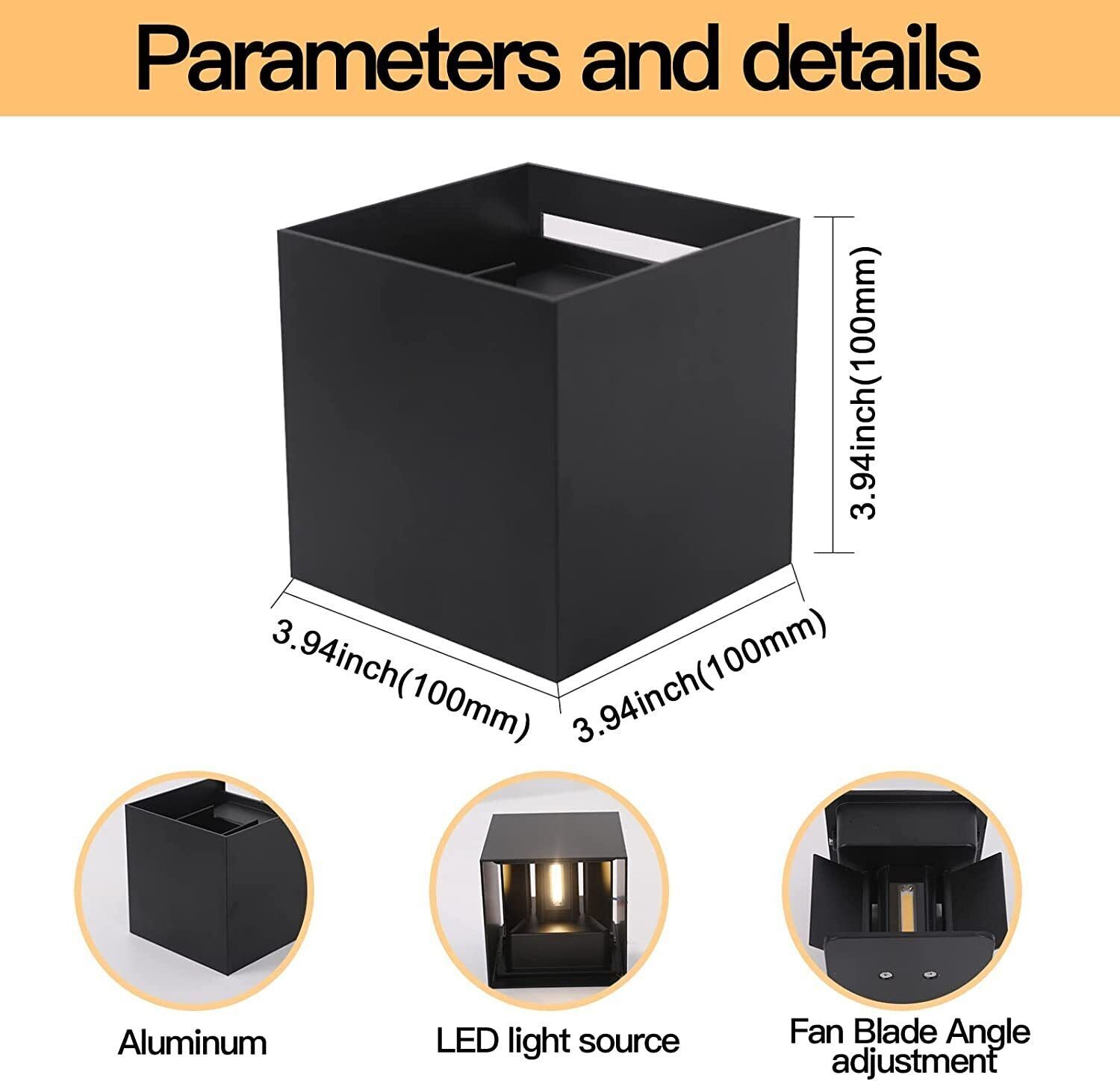 Modern LED Up Down Wall Lights Lighting Fixture Outdoor Indoor Lamp