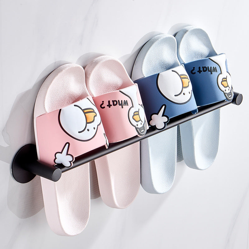 Wall-mounted Space Aluminum Bathroom Shoe Storage Rack