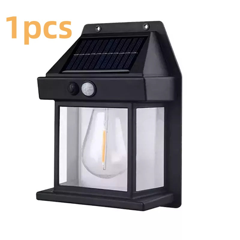 Solar Power PIR Motion Sensor Wall Lights LED Outdoor Garden Security Lamp