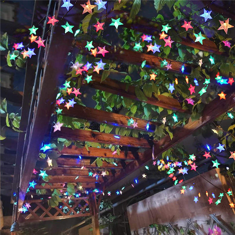Solar Powered Waterproof Star Fairy String LED Lights