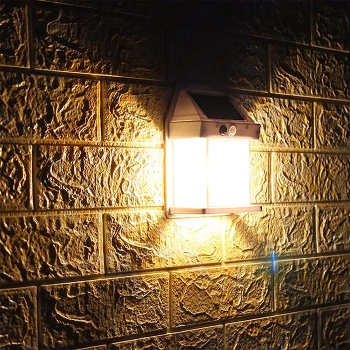 Solar Power PIR Motion Sensor Wall Lights LED Outdoor Garden Security Lamp