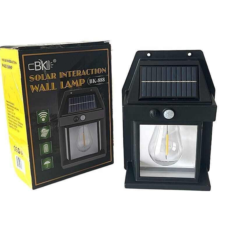 Solar Power PIR Motion Sensor Wall Lights LED Outdoor Garden Security Lamp
