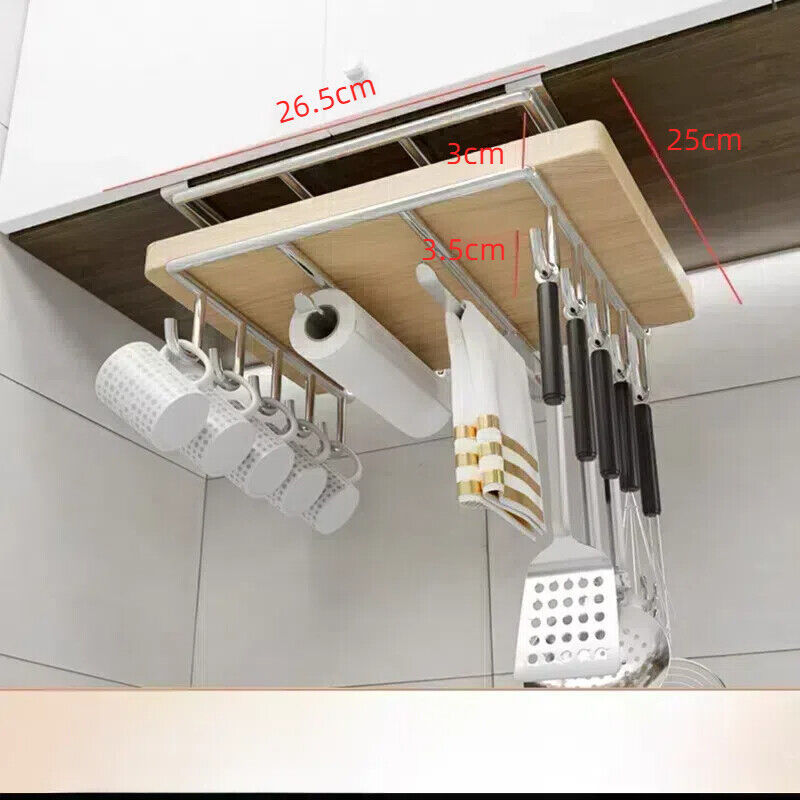 Under Shelf Storage Rack Home Kitchen Hanging Cabinet