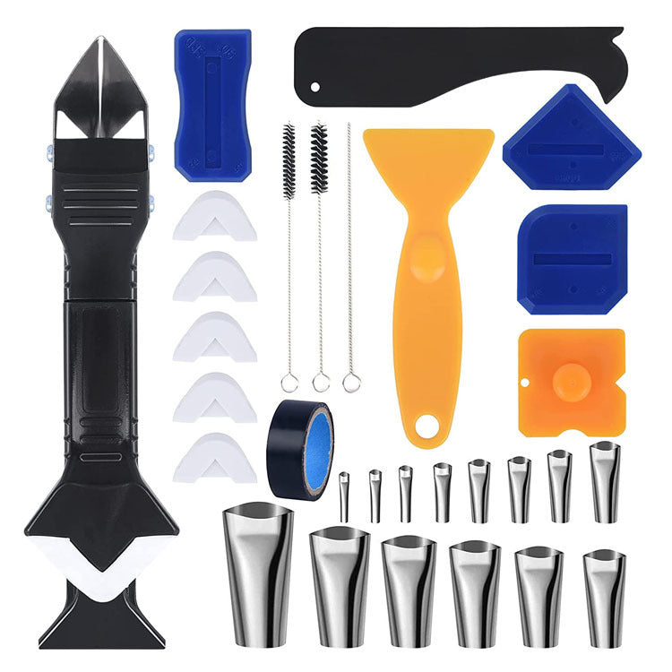Caulking Tool Metal Scraper Nozzle Smear Grout